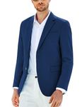 GRACE KARIN Men's Dinner Jacket Lightweight Casual Jacket 2 Buttons Smart Jacket Fully Lined Blazer Dark Blue M