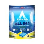 Astonish All In 1 Lemon Fresh Dishwasher Tablets x 42 (Pack of 4, Total 168 Tablets)