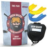 Goon Guard Hockey Mouth Guard Strapless - Hockey Mouth Guard for Adults & Braces: 2X The Impact Absorption, Made in The USA, Case Included (Pond Blue & Yellow Gold)