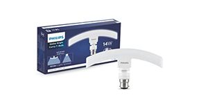 Philips 14 Watts Stellar Bright Curvy LED T-Bulb Base B22,Crystal White (Pack of 1)