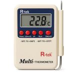 R-TEK® Multipurpose Digital Multi Stem Thermometer with External Sensing Probe(Aquarium, Fridge, Machines)