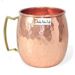 Prisha India Pure Copper Moscow Mule Mug Hammered Dutch Style