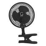 Genesis 6-Inch Clip Convertible Table-Top & Clip Fan Two Quiet Speeds - Ideal For The Home, Office, Dorm, More Black (A1CLIPFANBLACK