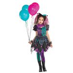 amscan (PKT) (9904757) Child Girls Haunted Harlequin Costume (8-10yr)