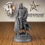 AUSPDICE 32mm Warrior King D&D Miniature Statue for Wargaming and Gaming, 32mm, 3D Printed Fantasy Gaming Mini Ideal for TTRPG Players