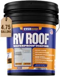 RV Roof Coating - Liquid Rubber RV Roof Sealant for Camper Roofs, Trailers, Motorhomes, and Metal Buildings - Roof Cooling White 4.75 Gallon