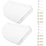 Cosmos 2 Pcs Acrylic Wall Mount Floating Corner Shelves Quarter Round Shower Shelf Hanging Corner Shelves Wall Storage Display Organizer for Bathroom Kitchen Bedroom Living Room (Transparent Clear)