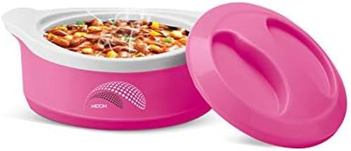 MILTON New Marvel 1000 Inner Steel Casserole, 850 ml, Pink | BPA Free | Food Grade | Easy to Carry | Easy to Store | Ideal for Chapatti | Roti | Curd Maker
