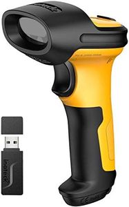 Inateck Barcode Scanner, Wireless Scanner, 2.4 GHz Adapter, 2600mAh Battery, 60M Range, Automatic Scanning, P6