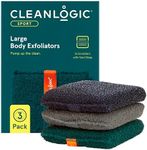 Cleanlogic Sport Exfoliating Body Scrubber - Large Exfoliator - 3 Count