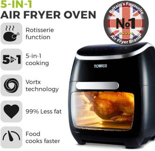Tower Xpress Pro 11L Air Fryer Oven – Black
