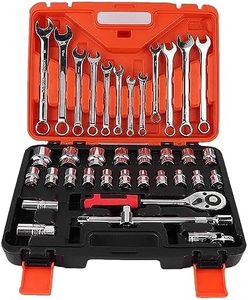 37 PCS Wrench Spanner Set Combination Socket Tool Hardware Portable Impact Socket Set for Car Motorcycle Bicycle Repair Socket Set