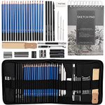 Drawing Pencils Sketch Art Set-40PCS Drawing and Sketch Set Includes 18 Sketching Graphite Pencils,Graphite and Charcoal Pencils,100Pages Sketch Pad and Accessories