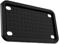 XCLPF Motorcycle Silicone License Plate Frames Motorbike License Plate Holder 4x7 inch Motorcycle Backing Plate Rust Proof, Rattle Proof(Black)