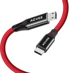 AGVEE 2 Pack 3ft USB-C OTG to Micro