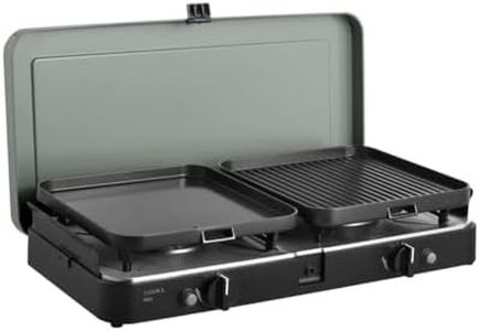 CADAC - 2-Cook 3 Pro Deluxe - Barbecue de Table et Camping - 50 mbar - Pour Intérieur et Extérieur - Acier, Aluminium, Plastique - à Gaz