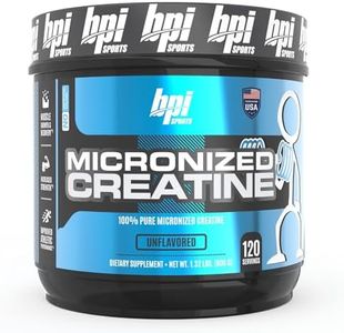 BPI Sports Micronized Creatine - Increase Strength - Reduce Fatigue - Lean Muscle Building - 100% Pure Creatine - Better Absorption - Supports Muscle Growth - Unflavored - 120 Servings - 21.16 Ounce