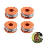 4 Pcs Strimmer Spool, Compatible With Mac Allister Trimmer Line MGTP 18 Li, Replacement Macallister Strimmer Spool, WX150 Spool 1.65mm 10ft Autofeed Line for Spear & Jackson S1825CT S3630CT S3630CT2