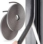 Pacify 2 Rolls 65.6 Ft Weather Stripping Door Seal Strip Self Adhesive Window Seal Strip Brush for Soundproofing Windproof Dustproof Wide 9 mm*Thick 5 mm