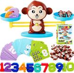 CozyBomB Monkey Balance Counting Cool Math Games - STEM Toys for 3 4 5 Year olds Cool Math Educational Kindergarten - Number Learning Material for Boys and Girls