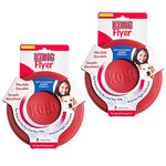 Kong Rubber Flyer,Large 2 Pack, Red