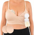 Supermom Silhouette with Removable Pads, Pumping Bra Hands Free, Adjustable Pumping & Nursing Bra for All Breast Pumps