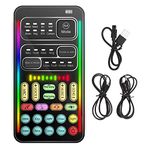 Portable Voice Changer, I9 Live Sound Card Handheld Microphone Voice Changer with 8 Sound Effects, Sound Disguiser for PS4 PS5 PC Phone Laptops