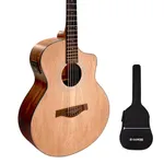 Kadence Guitar Acoustica Series (Grand Auditorium body) Semi Acoustic Ash Wood Guitar with EQ, Padded bag and Learning Course- (A06EQN)