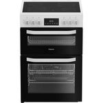 Hotpoint HDE6VDW 60cm Electric Double Cooker with Multiflow - White