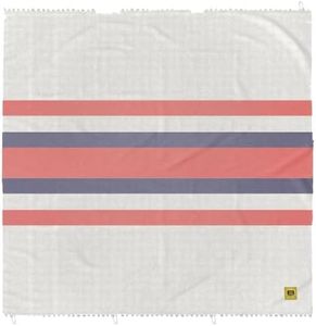 Big Blanket Co. Big Beachy Oversize Beach Blanket | Sand Resistant, Giant Beach Blanket | Huge Yet Compact and Portable Picnic Blanket | White Stripes