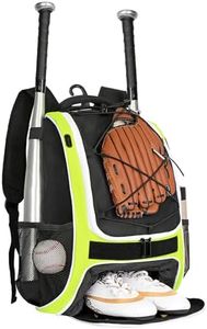 WOLT | Youth Baseball Backpack Bag for Baseball, Softball & T-Ball Equipment & Gear, Youth Boys and Adults, with Holder for Bat, Helmet, Glove, & Shoes Compartment & Fence Hook