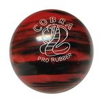 5 pin Bowling Balls -Cobra Pro Rubber Red/Black 4 3/4, 3-6 (Set of 2) (Red/Black, 4 3/4 inches 3lbs-6oz)