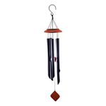 Himalayan Melody Sympathy Rectangle Black Wind Chimes, Soothing Sound Tuned 6 Aluminum Tubes Wind Chime for Home/Balcony/Entrace Door Decorative Items