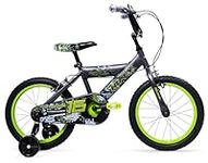 Huffy Delirium 16 inch BMX Style Boys Bike - Green + Gunmetal Grey 5-7 Years