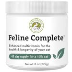 Wholistic Pet Organics Feline Complete - 8 Oz - Multivitamin & Probiotic Powder for Cats - Natural Cat Food & Digestive Support