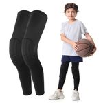 Kid Knee Pad 1 Pair, Compression Padded Knee Leg Sleeve for Basketball Football Soccer Youth Boy Girl