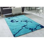 Carpet Craft Cracks Carpet for Living Room Size 10x14 Feet (300x420 cm) Color Sky Blue