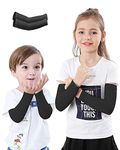 MIZUNA Arm Sleeve For Kids Toddlers Unisex Sports Compression Sun Protection UPF 50Cooling Tattoo Cover Up Cycling Cricket Riding Golf Football Running Winter BLACK