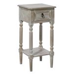 Deco 79 96325 Wood Side Table, 14" x 29", Taupe