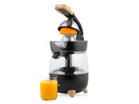 Tristar 01.201862.01.001 Princess Pure Citrus Juicer-1 Litre-3 Position Spout-Direct or in The Jug-Drip Free System, Plastic, Brushed Stainless Steel Black & Bamboo finishes