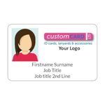 Personalised Photo ID Card, Single and Double Sided Print, Two Sided ID Card, Personalised ID Badge, with or Without Holder, Lanyard and Reel