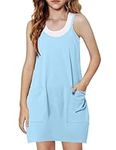 Arshiner Girls Dress with Shorts Casual Summer Spaghetti Straps One Piece Romper Dresses with Pockets for Kid 5-14 Y