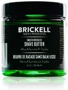 Brickell Men's Smooth Brushless Shave Butter for Men, Natural and Organic Smooth Shaving Lotion to Fight Nicks, Cuts and Razor Burn, 2 Ounce, Scented