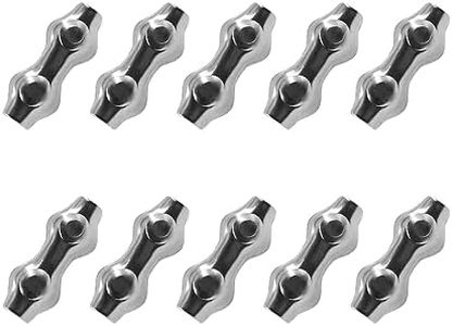 304 Stainless Steel Duplex 2-Post Cable Clamps TTZEZE Double Bolt Wire Rope Clips Clamp Fastener for 5/16 Inch Diameter Wire Rope 10 Pack