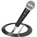 KUNOVA Professional Mic Metal Dynamic Cardioid Performance Microphone with 15 Feet 4.5M XLR to ¼” 6.35mm Cable for Singing PA Speaker Amp/Mixer Karaoke Machine Speech Wedding Stage