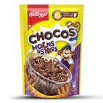 Kellogg's Chocos Moons & Stars, with Whole Grain, Source of Fibre, High in Calcium & Protein, with 10 Essential Vitamins & Minerals, Breakfast Cereals, 375g Pack