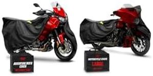 Badass Moto Bundle Ultimate Large Adventure Motorcycle Cover + Ultimate Motorcycle Large Cover Bundle. Waterproof Cover for Motorcycle, Heavy Duty, Water Resistant Motorcycle Cover Waterproof Outdoor