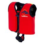 Konfidence Swim Jacket - Premium Swim Vest with Removeable Safety Strap for Kids (Ages 1.5-7yrs) | Adjustable Buoyancy | UKCA & CE Compliant | Swim School Approved (Classic Red, Medium)