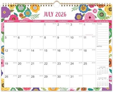 2026-2027 Wall Calendar - Wall Calendar 2026-2027, 15" x 11.5", JUL.2026 -DEC.2027, 18 Monthly Calendar 26-27, Hanging Hook - Clorful Floral