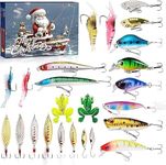 HBKJ Lures Fishing Set for Aduct Men - 24 Diverse Lures Set for Men & Boys - Quality Tackle for Freshwater & Saltwater, Valetine's Day Birthay Gift for Man Husband
